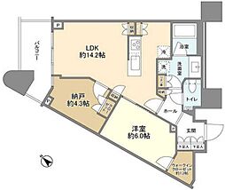 パークタワー勝どきサウス 24階1SLDKの間取り
