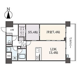 HILL CREST OYAMA 1SLDKの間取図画像