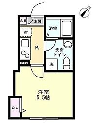 川越市南大塚4丁目アパート 1Kの間取図画像