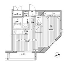 デュオスカーラ新宿2 1LDKの間取図画像