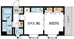 ルクレ初台 3階1DKの間取り