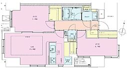 RBM半蔵門レジデンス 2LDKの間取図画像