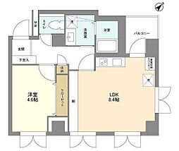 サンクレスト武井 2階1LDKの間取り
