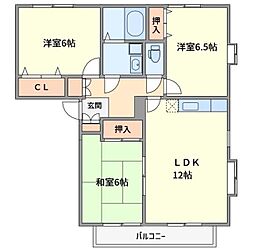 グラーツ弐番館 3LDKの間取図画像