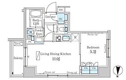 パークアクシス錦糸町ヴェール 3階1LDKの間取り