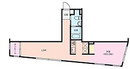 モンクレ桜新町 4階ワンルームの間取り