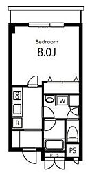 ガーデン杉並方南 1Kの間取図画像