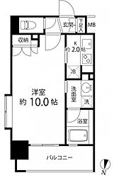 リリエンベルグ目白壱番館 1Kの間取図画像
