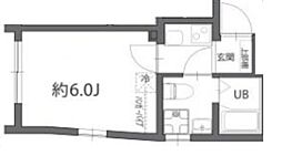 BeR堀切 1階1Kの間取り