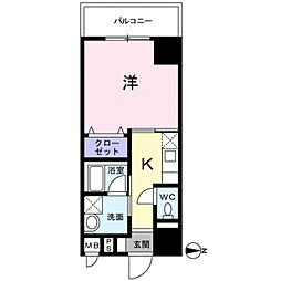 ウィルアヴェニュー 1Kの間取図画像
