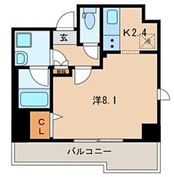 Alviness Kei 4階1Kの間取り