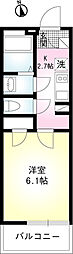 GRACEFRONT 1Kの間取図画像