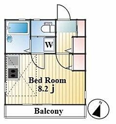 スカイポート横浜 ワンルームの間取図画像