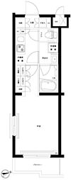 ルーブル武蔵中原参番館 1Kの間取図画像