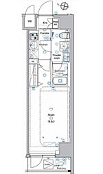 アンベリール亀戸パーク 1Kの間取図画像