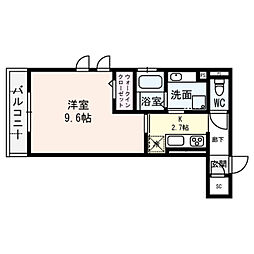 フォーシーズンズ瑞光 1Kの間取図画像