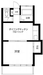 東京メトロ東西線 早稲田駅 徒歩4分の賃貸アパート 1階1DKの間取り