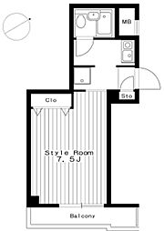 マイステージ高円寺 3階1Kの間取り