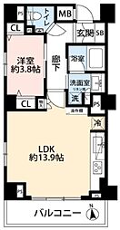ディアスタ早稲田諏訪通り 1LDKの間取図画像