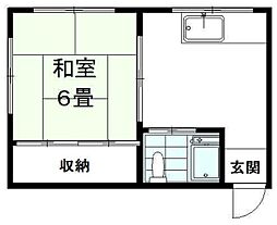 高田ビル 3階1DKの間取り