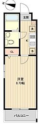 アーバハイツ扇大橋 1Kの間取図画像