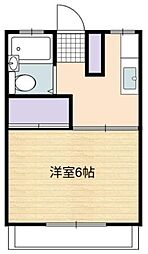 メゾン本橋 1Kの間取図画像