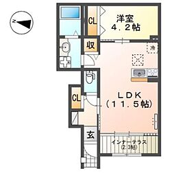 ブランメゾン 1LDKの間取図画像