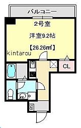 グランブルー森下 3階1DKの間取り
