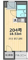 シャルマン文京千駄木 ワンルームの間取図画像