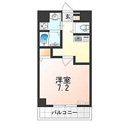 エヌエムキャトフヴァンヌフ 4階1Kの間取り