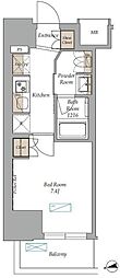ラティエラ上野稲荷町 1Kの間取図画像
