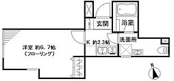 LIBERTA東新宿 1Kの間取図画像