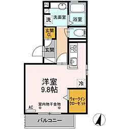 ルーモ ワンルームの間取図画像