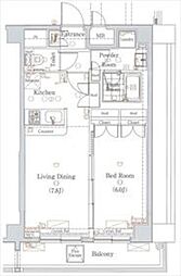 グラントゥルース板橋本町 5階1LDKの間取り