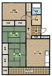 プライムコート大和田 1階3LDKの間取り