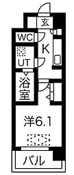 Osaka Metro御堂筋線 西中島南方駅 徒歩5分の賃貸マンション 8階1Kの間取り