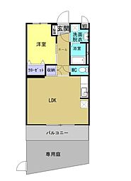 ルミエール見次 1LDKの間取図画像