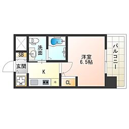 Osaka Metro千日前線 玉川駅 徒歩8分の賃貸マンション 9階1Kの間取り
