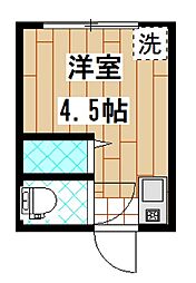 TM渡田向町2 ワンルームの間取図画像