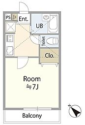 スタジオーネ参番館 1Kの間取図画像