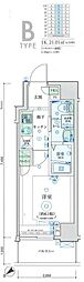 LIVCITY横濱末吉町 1Kの間取図画像