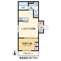 プラネッツ 3階1LDKの間取り