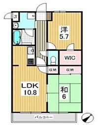 メゾン・リブェール 2SLDKの間取図画像