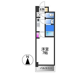 Osaka Metro中央線 緑橋駅 徒歩7分の賃貸マンション 7階1Kの間取り