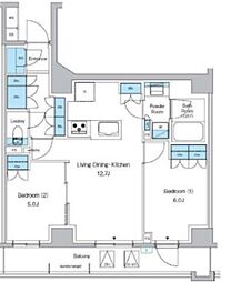 プレディアコート西葛西 2階2LDKの間取り