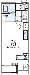 レオネクスト沼南8 ワンルームの間取図画像