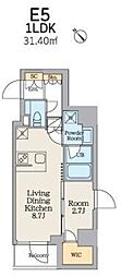 クレストコート南長崎 1LDKの間取図画像