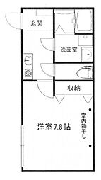 Colorless大島 3階1Kの間取り