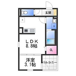 間取図画像 1LDK