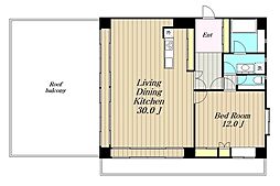 センチュリー鹿沼 12階1LDKの間取り